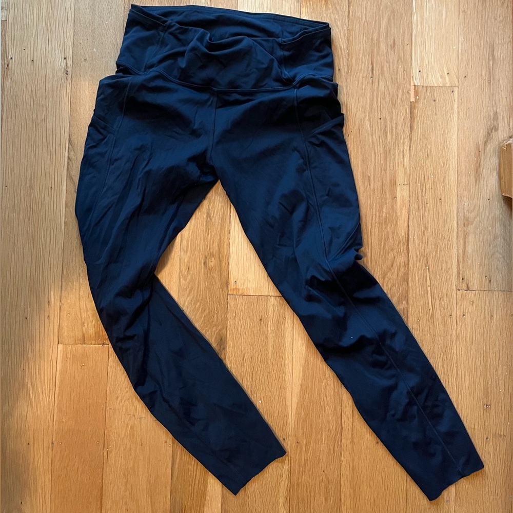 lululemon athletica Navy Leggings - fast and free 7/8 length